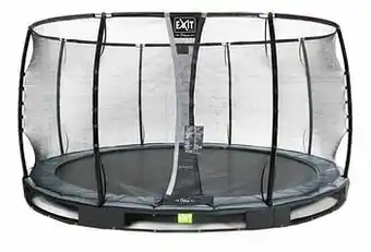 Dreamland EXIT inbouwtrampoline met veiligheidsnet Elegant Ground Premium Deluxe Ø 4,27 m zwart aanbieding
