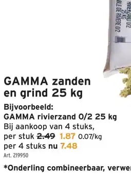 GAMMA GAMMA zanden en grind 25 kg aanbieding