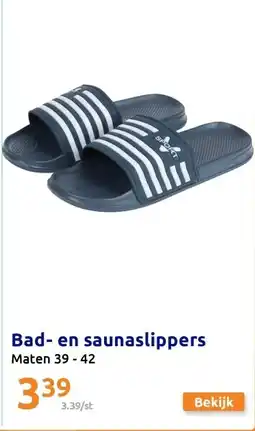 Action Bad- en saunaslippers aanbieding