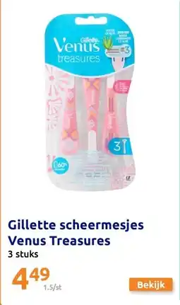 Action Gillette scheermesjes Venus Treasures aanbieding
