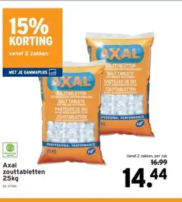 GAMMA Axal zouttabletten 25kg aanbieding