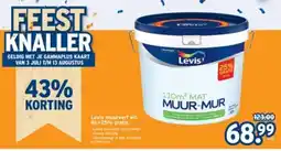 GAMMA Levis muurverf wit 8L+25% gratis aanbieding