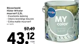 GAMMA Histor MYcolor muurverf 2,5L aanbieding
