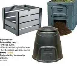 GAMMA Bijvoorbeeld: Composter zwart -Inhoud 220 L aanbieding