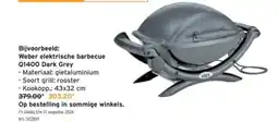GAMMA Weber elektrische barbecue Q1400 Dark Grey aanbieding