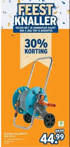 GAMMA Gardena AquaRoll S Set 20 m aanbieding