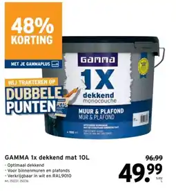 GAMMA GAMMA 1x dekkend mat 10L aanbieding