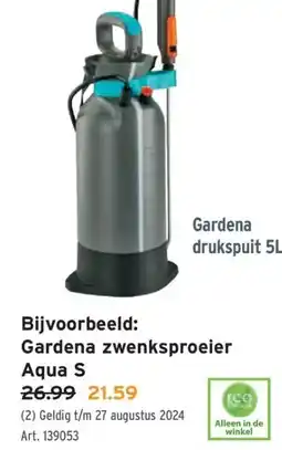 GAMMA Gardena zwenksproeier Aqua S aanbieding