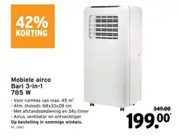 GAMMA Mobiele airco Bari 3-in-1 785 W aanbieding