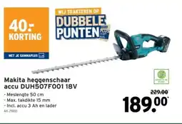 GAMMA Makita heggenschaar accu DUH507F001 18V aanbieding