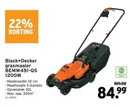 GAMMA Black+Decker grasmaaier BEMW451-QS 1200W aanbieding