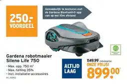 GAMMA Gardena robotmaaier Sileno Life 750 aanbieding