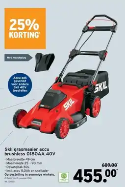 GAMMA Skil grasmaaier accu brushless 0180AA 40V aanbieding