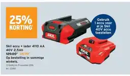 GAMMA Skil accu + lader 4110 AA 40V 2,5Ah aanbieding