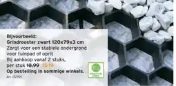 GAMMA Grindrooster zwart 120x79x3 cm aanbieding