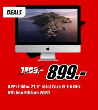 MediaMarkt Apple iMac 21.5" Intel Core i3 3.6 GHz 8th Gen Edition 2020 aanbieding