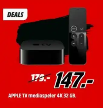 MediaMarkt Apple TV mediaspeler 4K 32 GB aanbieding