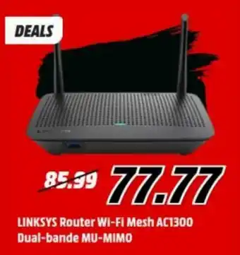 Linksys Router Wi-Fi Mesh AC1300 Dual-bande MU-MIMO