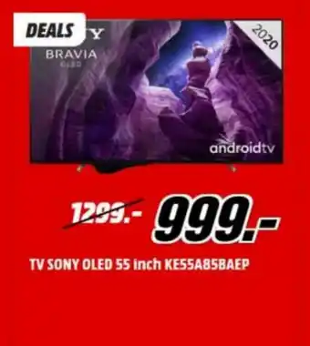 MediaMarkt TV Sony OLED 55 inch KE55A85BAEP aanbieding