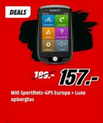 MediaMarkt Mio Sportfiets-GPS Europa + Luxe opbergtas aanbieding