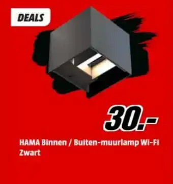 MediaMarkt Hama Binnen/Buiten-muurlamp Wi-Fi Zwart aanbieding