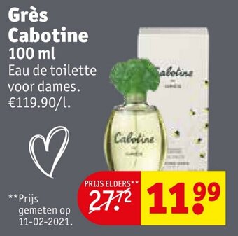 Kruidvat Grès Cabotine 100ml aanbieding