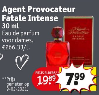 Kruidvat Agent Provocateur Fatale Intense 30 ml aanbieding