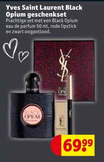 Kruidvat Yves Saint Laurent Black Opium geschenkset aanbieding