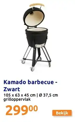 Action Kamado barbecue - Zwart aanbieding