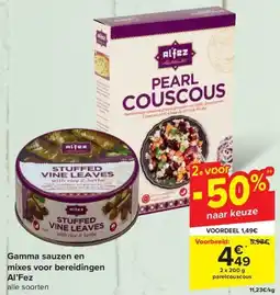 Gamma sauzen en mixes voor bereidingen Al'Fez 2 x 200g