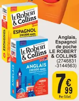 Cora Anglais, Espagnol de poche LE ROBERT & COLLINS aanbieding