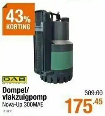 Dab dompel- vlakzuigpomp nova-up 300mae