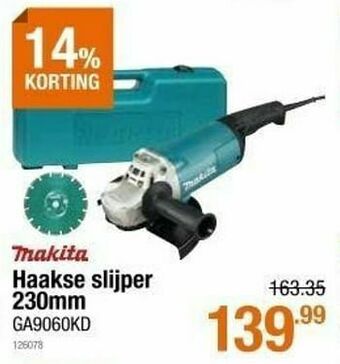 Cevo Makita haakse slijper 230mm ga9060kd aanbieding