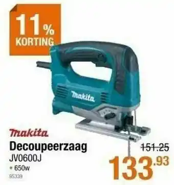 Cevo Makita decoupeerzaag jv0600j aanbieding