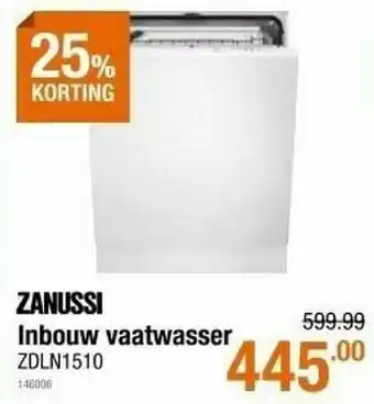 Zanussi inbouw vaatwasser zdln1510