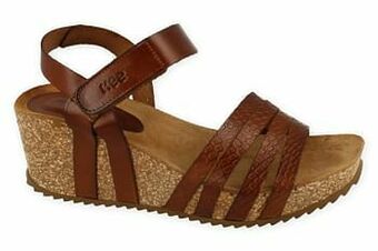 Berca Shoes Hee! Orthopedische Sandaal Dames Ortho - Cognac aanbieding