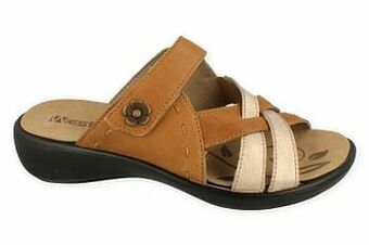 Berca Shoes Westland by Romika Slipper Dames Volledig Leder - Cognac aanbieding