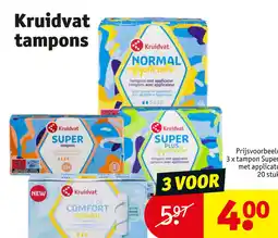 Kruidvat tampons aanbieding