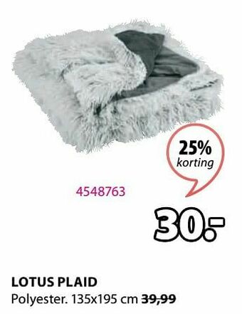 Jysk Lotus plaid aanbieding