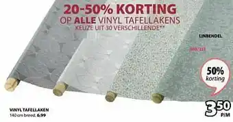 Jysk Vinyl tafellaken linbendel aanbieding