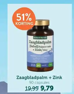 Holland & Barrett Zaagbladpalm + Zink aanbieding