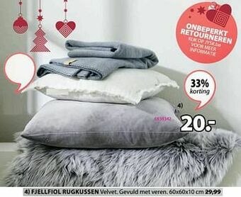 Jysk Fjellfiol rugkussen aanbieding