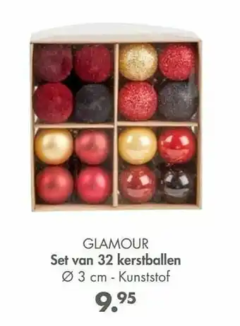 Casa Glamour set van 32 kerstballen aanbieding