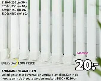 Jysk Andammen lamellen aanbieding