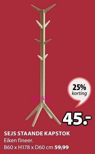 Jysk Sejs staande kapstok aanbieding