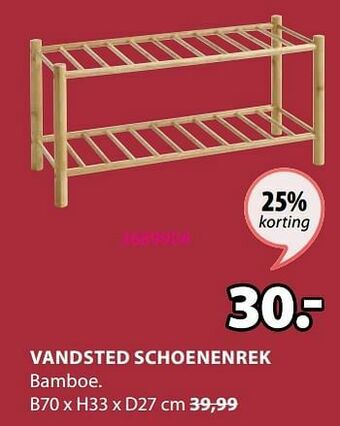 Jysk Vandsted schoenenrek aanbieding