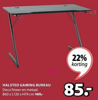 Jysk Halsted gaming bureau aanbieding