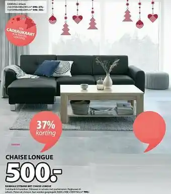 Jysk Damhale zitbank met chaise longue 3-zit aanbieding
