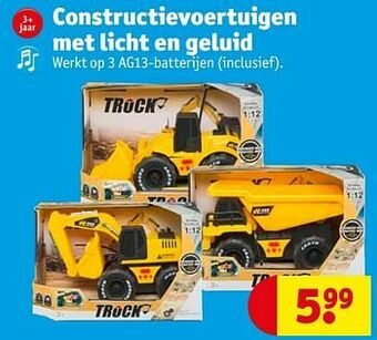 Kruidvat Constructievoertuigen met licht en geluid aanbieding