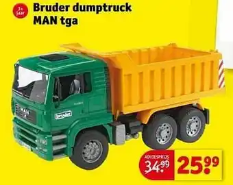 Bruder dumptruck man tag